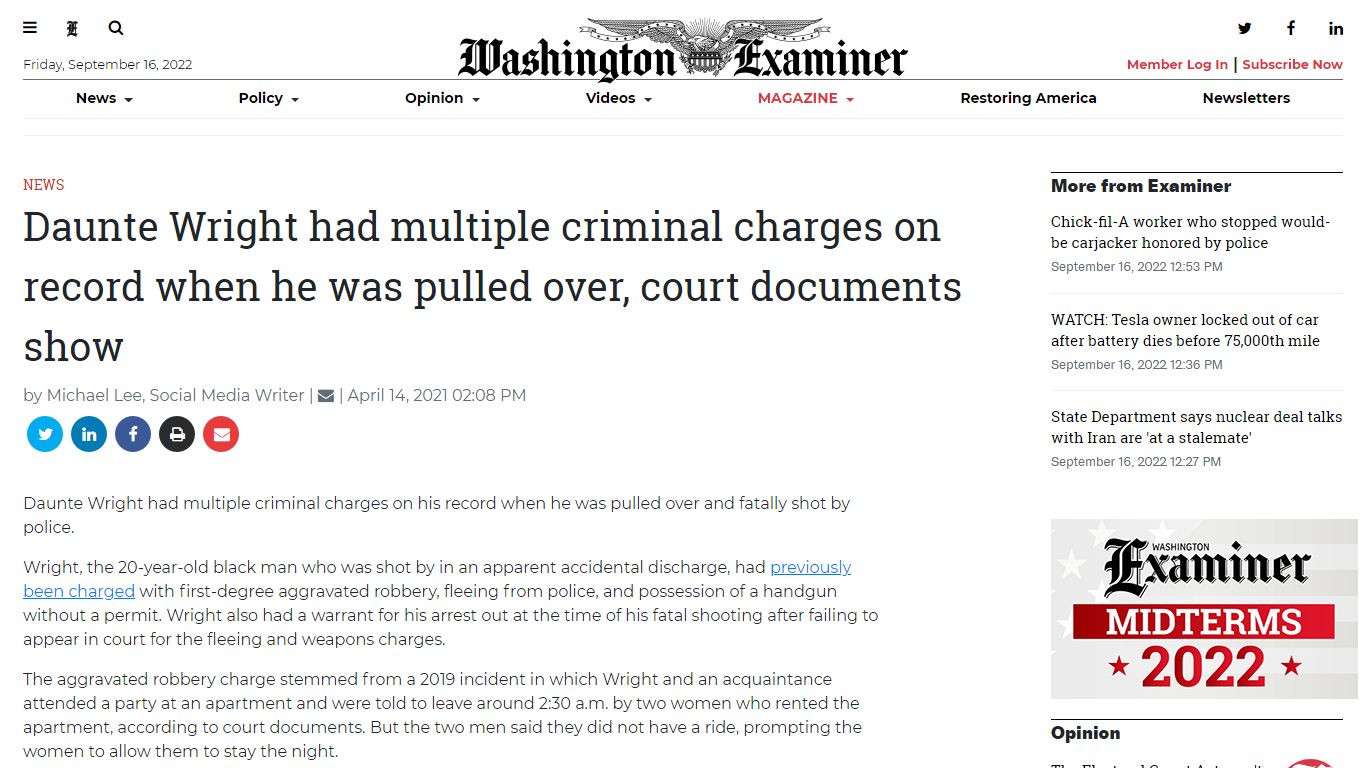 Daunte Wright had multiple criminal charges on record when he was ...